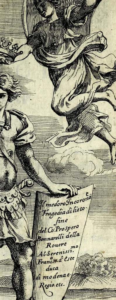 An illustration from Il medoro incoronat. : tragedia di lieto fine, 1645, leaf 3
