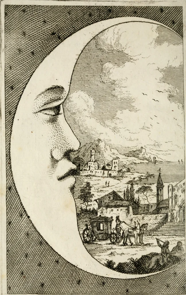 An illustration from Il mondo della luna. Poema eroico-comico, 1754, leaf 9