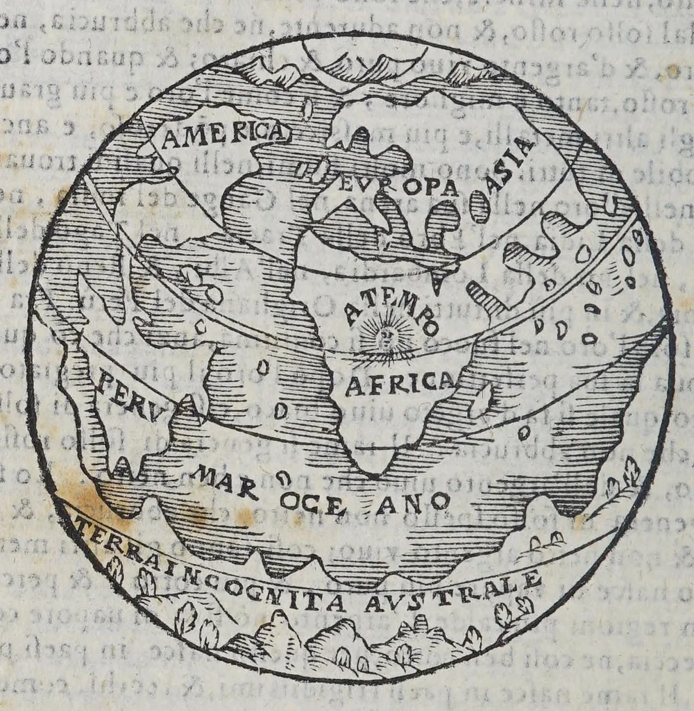 An illustration from Il mondo e sue parti cioe Europa, Affrica, Asia, et America. : Nel quale, oltre alle tauole in disegno, si discorre delle sue prouincie, regni, regioni, città ... e costumi., 1595, leaf 30