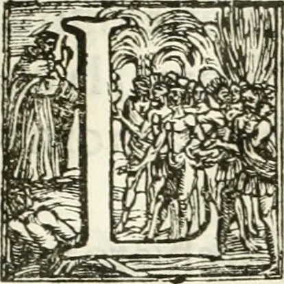 An illustration from Il mondo piangente et il cielo festeggiante : nel funerale apparato dell'essequie celebrate in Roma nella chiesa di San Luigi de Francesi alla gloriosa memoria di Anna d'Austria, regina di Francia, 1666, leaf 14