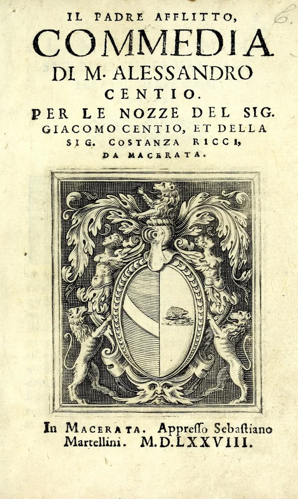 An illustration from Il padre afflitto, 1578, leaf 9
