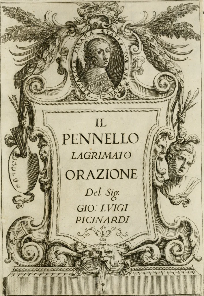 An illustration from Il pennello lagrimato : orazione funebre, 1665, leaf 4