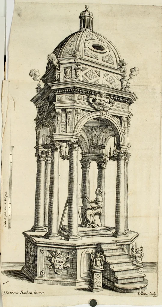 An illustration from Il pennello lagrimato : orazione funebre, 1665, leaf 46