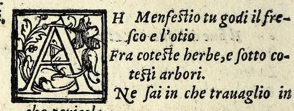 An illustration from Il pentimento amoroso : nvova favola pastorale, 1576, leaf 160