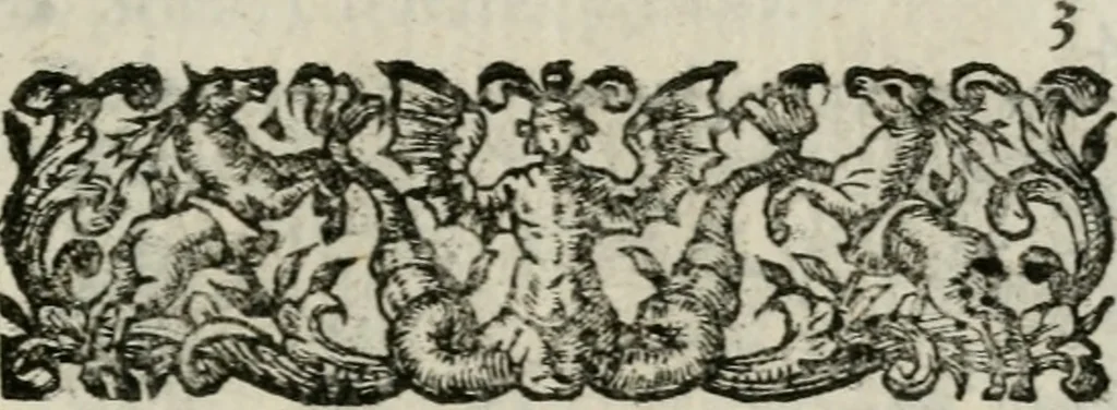 An illustration from Il prelvdio felice : mvsicali acclamationi consacrati da S.E. il signor Marco Contarini, procurator di S. Marco, all' Altezza Serenissima d'Ernesto Avgvsto, vescovo d'Osnabrvg, duca di Bransuich, Luneburgo, &c. : in occasione, che l' A.S. fauorisce S.E. nel luoco di Piazzola, 1685, leaf 8