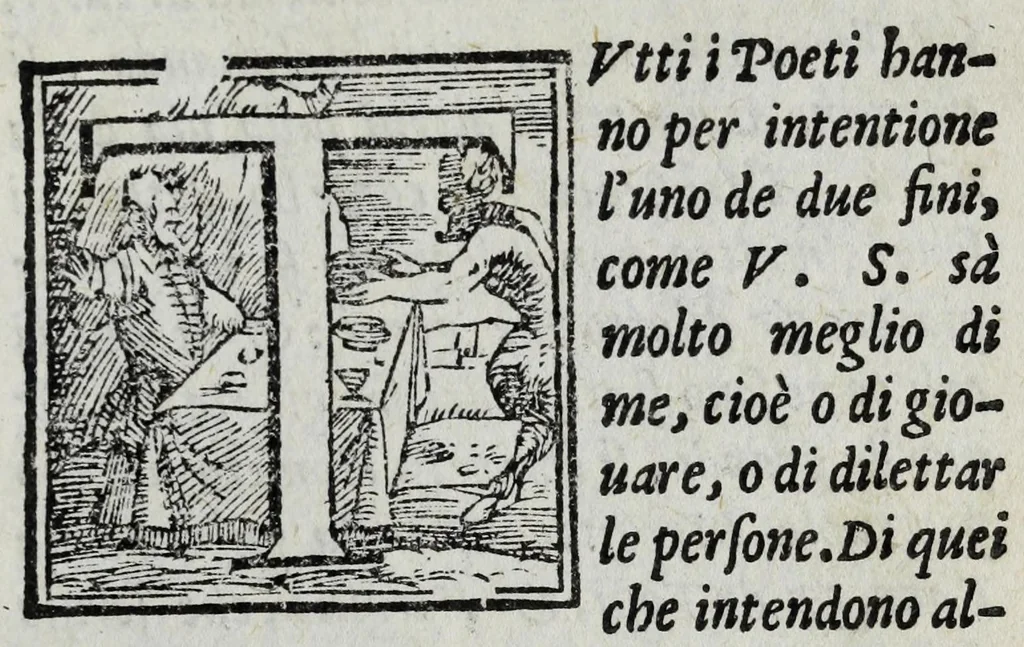 An illustration from Il primo[-secondo] libro dell'opere bvrlesche, 1564, leaf 427