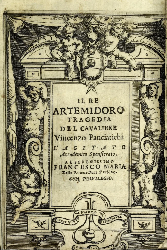 An illustration from Il re Artemidoro : tragedia, 1604, leaf 3