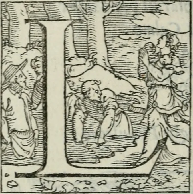 An illustration from Il rimanente de le piacevole, et ingeniose lettere indirizzate a diuersi, con bellissime argutie. Sotto varii, et sottilissimi discorsi, dechiarati, 1557, leaf 5