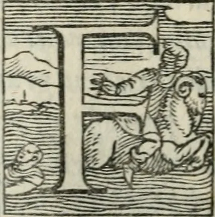 An illustration from Il rimanente de le piacevole, et ingeniose lettere indirizzate a diuersi, con bellissime argutie. Sotto varii, et sottilissimi discorsi, dechiarati, 1557, leaf 55