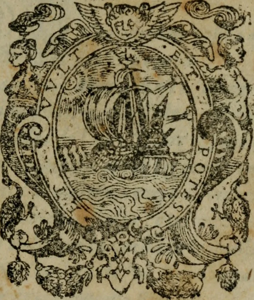 An illustration from Il riposo di Raffaello Borghini, in cvi della pittvra, e della scultura si fauella, de'piu illustri pittori, e scultori, et delle piu famose opere loro si fa mentione; e le cose principali appartenenti à dette arti s'insegnano, 1584, leaf 4