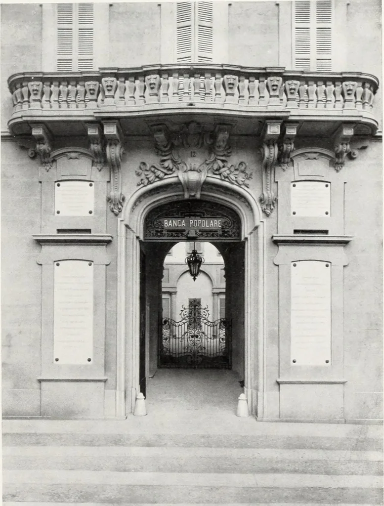 An illustration from Il ristauro dello storico Palazzo Bellini in Novara, ora sede della Banca Popolare, 1908, leaf 14