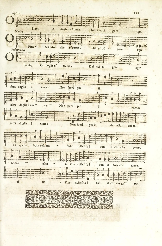 An illustration from Il S. Alessio : dramma mvsicale ..., 1634, leaf 173
