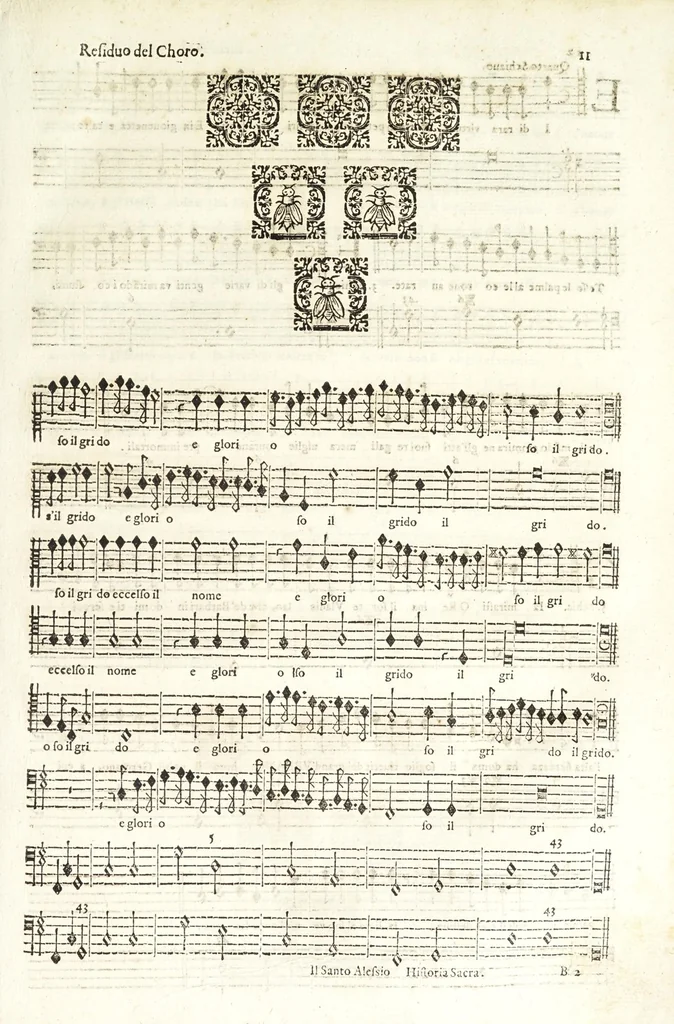 An illustration from Il S. Alessio : dramma mvsicale ..., 1634, leaf 21