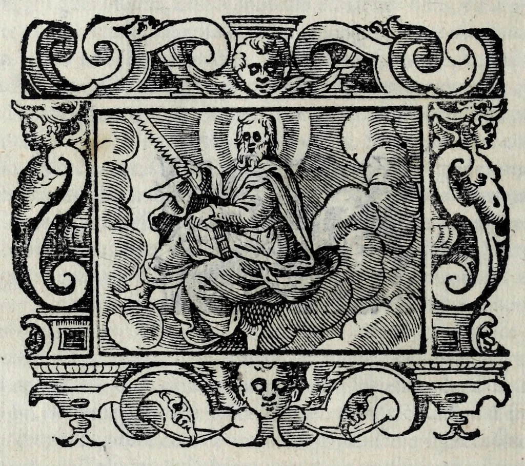 An illustration from Il santoario di Parma doue si hanno tutte le vite de' corpi santi, & de' beati, 1593, leaf 104