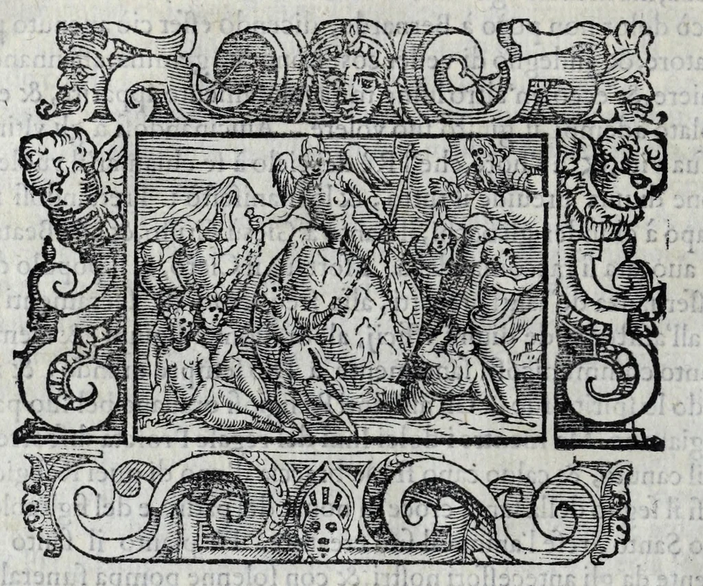 An illustration from Il santoario di Parma doue si hanno tutte le vite de' corpi santi, & de' beati, 1593, leaf 120