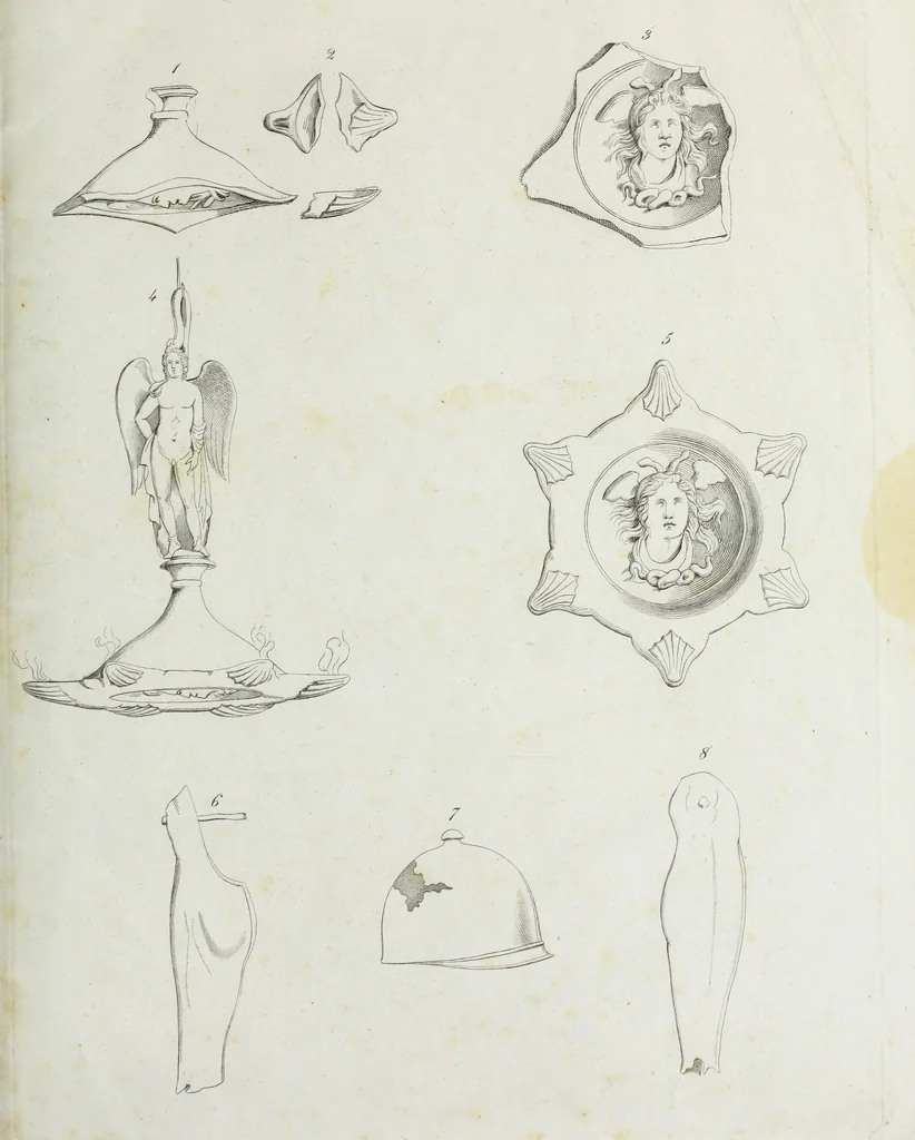 An illustration from Il Sepolcro dei Volunni scoperto in Perugia nel febbrajo del 1840 : ed altri monumenti inediti etruschi e romani ..., 1840, leaf 82