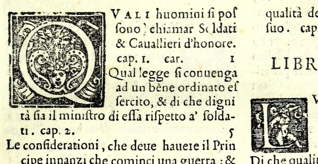 An illustration from Il soldato, 1570, leaf 17