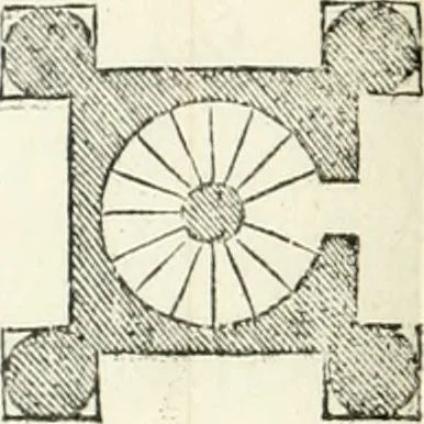 An illustration from Il terzo libro : nel qval si figvrano, e descrivono le antiqvita di Roma, e le altre che sono in Italia e fvori d'Italia ..., 1540, leaf 101