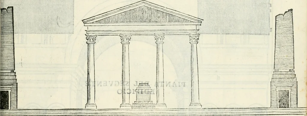 An illustration from Il terzo libro : nel qval si figvrano, e descrivono le antiqvita di Roma, e le altre che sono in Italia e fvori d'Italia ..., 1540, leaf 106