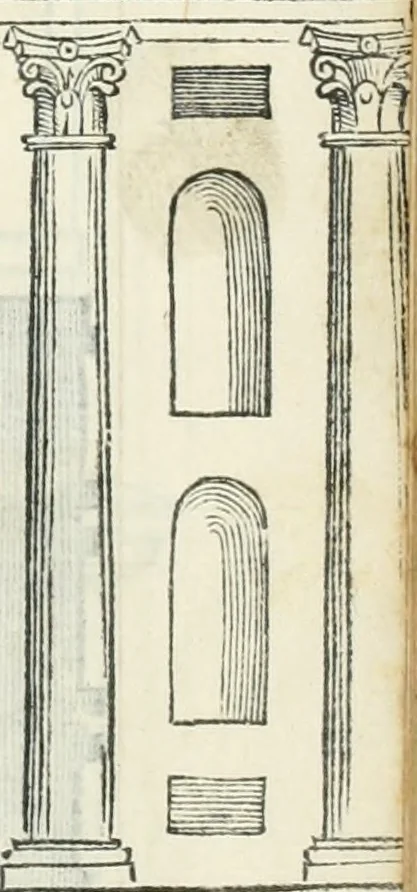 An illustration from Il terzo libro : nel qval si figvrano, e descrivono le antiqvita di Roma, e le altre che sono in Italia e fvori d'Italia ..., 1540, leaf 106
