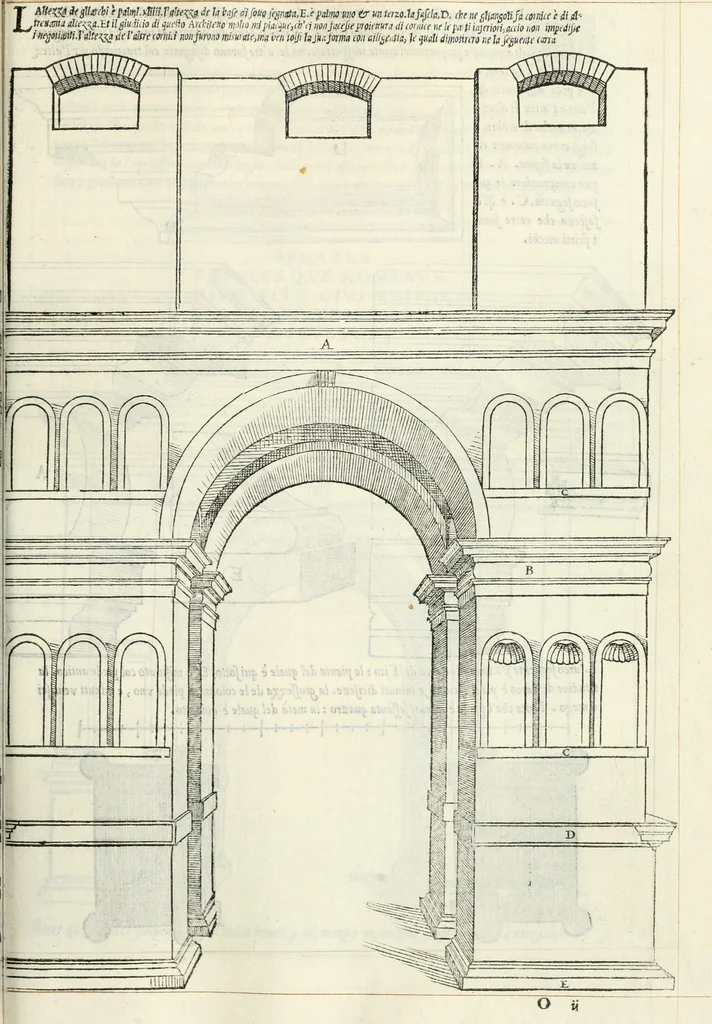 An illustration from Il terzo libro : nel qval si figvrano, e descrivono le antiqvita di Roma, e le altre che sono in Italia e fvori d'Italia ..., 1540, leaf 108