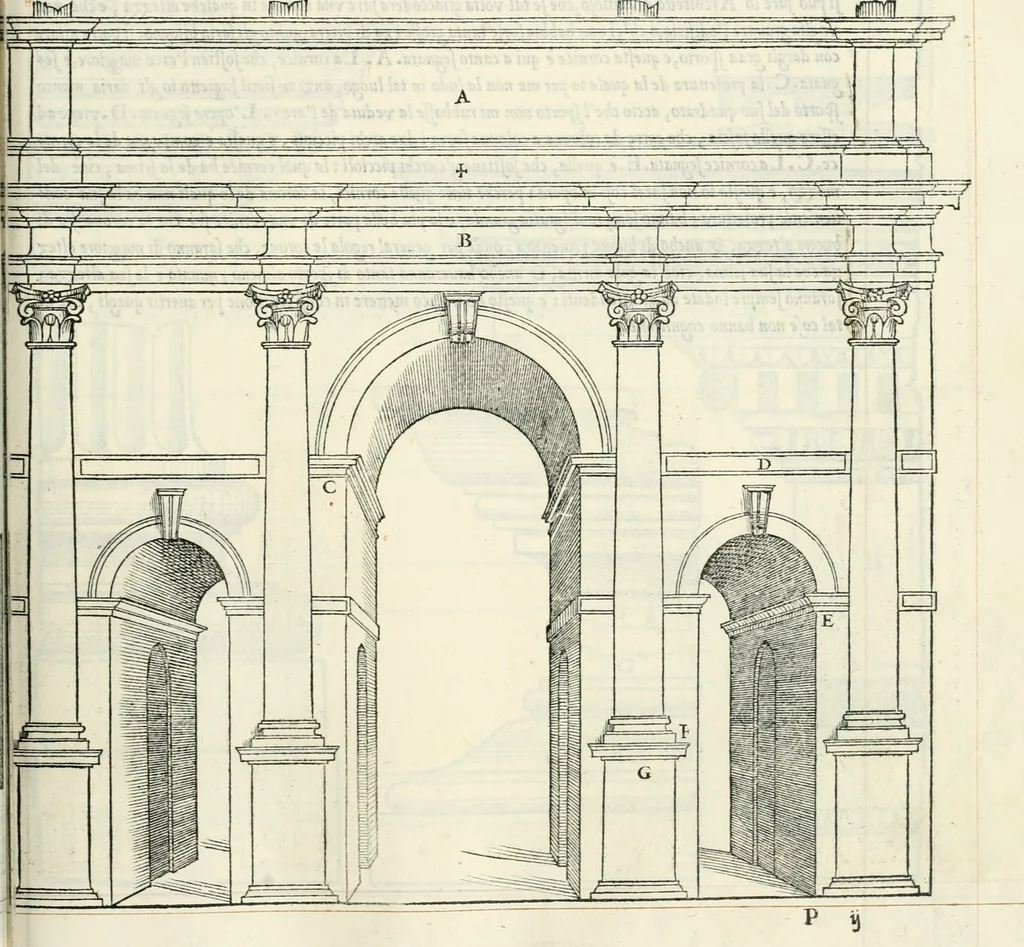 An illustration from Il terzo libro : nel qval si figvrano, e descrivono le antiqvita di Roma, e le altre che sono in Italia e fvori d'Italia ..., 1540, leaf 116