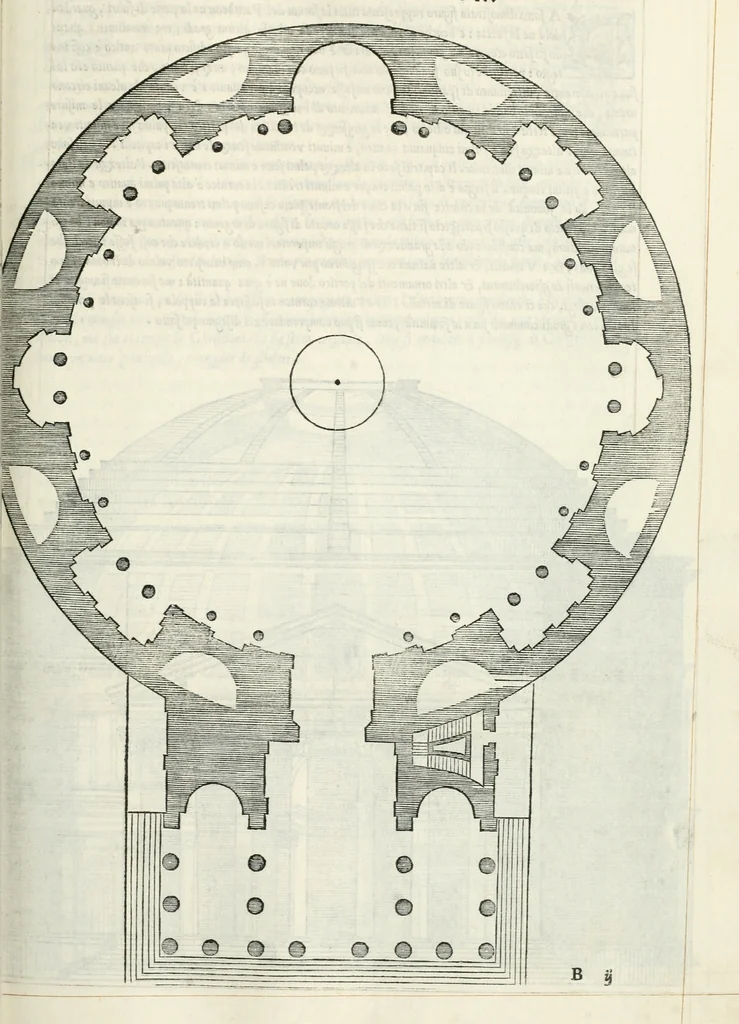 An illustration from Il terzo libro : nel qval si figvrano, e descrivono le antiqvita di Roma, e le altre che sono in Italia e fvori d'Italia ..., 1540, leaf 12