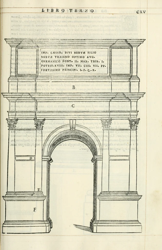 An illustration from Il terzo libro : nel qval si figvrano, e descrivono le antiqvita di Roma, e le altre che sono in Italia e fvori d'Italia ..., 1540, leaf 120