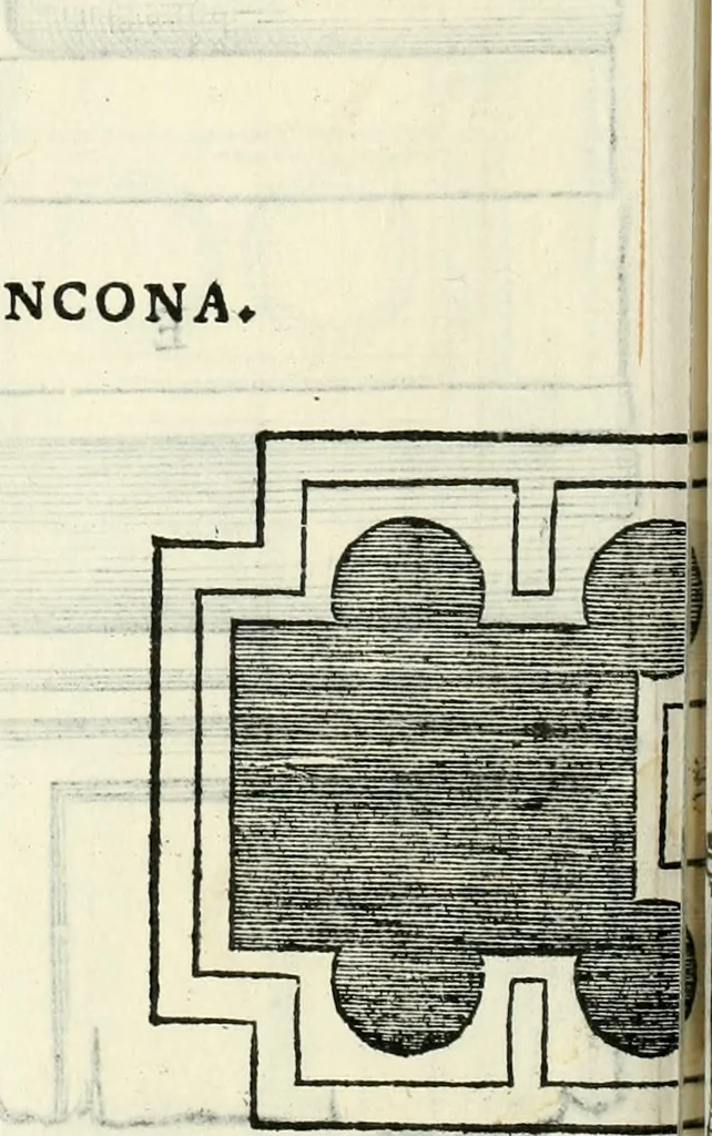 An illustration from Il terzo libro : nel qval si figvrano, e descrivono le antiqvita di Roma, e le altre che sono in Italia e fvori d'Italia ..., 1540, leaf 127