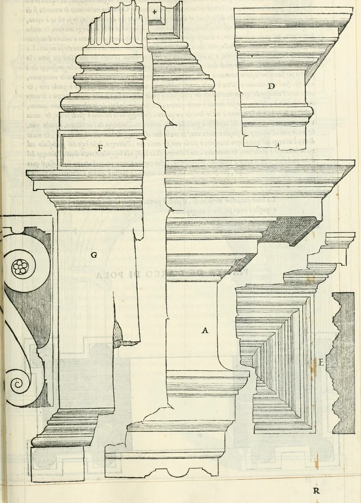 An illustration from Il terzo libro : nel qval si figvrano, e descrivono le antiqvita di Roma, e le altre che sono in Italia e fvori d'Italia ..., 1540, leaf 130