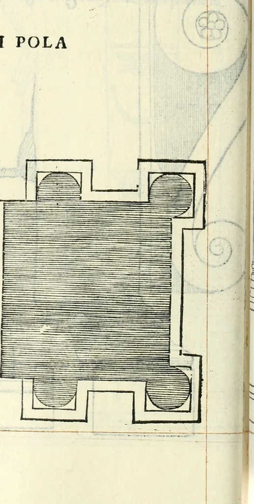 An illustration from Il terzo libro : nel qval si figvrano, e descrivono le antiqvita di Roma, e le altre che sono in Italia e fvori d'Italia ..., 1540, leaf 131