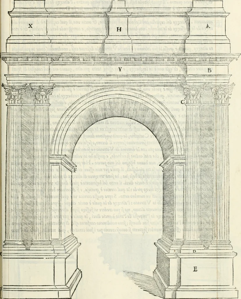 An illustration from Il terzo libro : nel qval si figvrano, e descrivono le antiqvita di Roma, e le altre che sono in Italia e fvori d'Italia ..., 1540, leaf 132