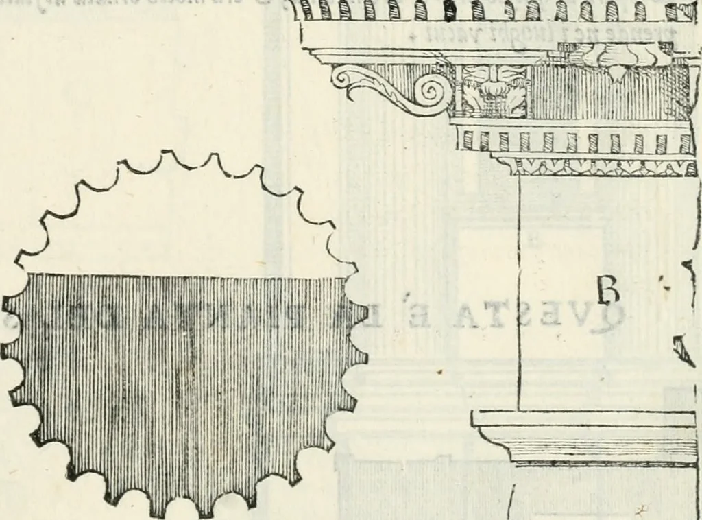An illustration from Il terzo libro : nel qval si figvrano, e descrivono le antiqvita di Roma, e le altre che sono in Italia e fvori d'Italia ..., 1540, leaf 134