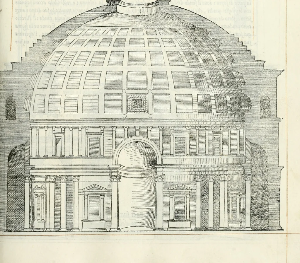 An illustration from Il terzo libro : nel qval si figvrano, e descrivono le antiqvita di Roma, e le altre che sono in Italia e fvori d'Italia ..., 1540, leaf 14