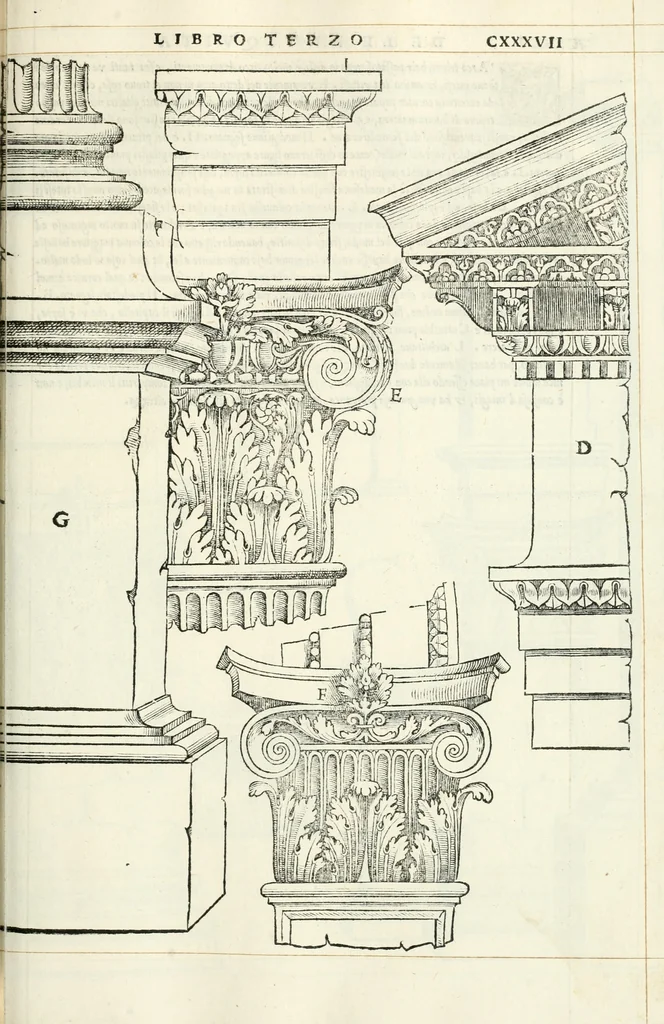 An illustration from Il terzo libro : nel qval si figvrano, e descrivono le antiqvita di Roma, e le altre che sono in Italia e fvori d'Italia ..., 1540, leaf 142