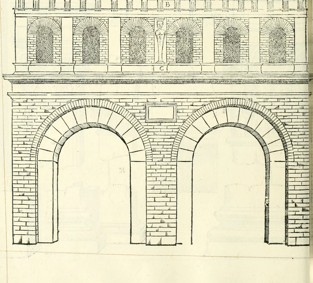 An illustration from Il terzo libro : nel qval si figvrano, e descrivono le antiqvita di Roma, e le altre che sono in Italia e fvori d'Italia ..., 1540, leaf 145