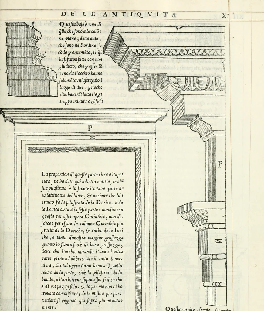 An illustration from Il terzo libro : nel qval si figvrano, e descrivono le antiqvita di Roma, e le altre che sono in Italia e fvori d'Italia ..., 1540, leaf 16