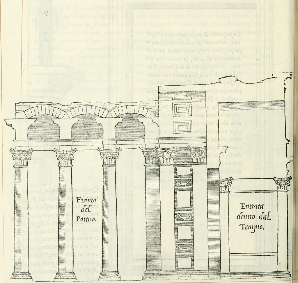 An illustration from Il terzo libro : nel qval si figvrano, e descrivono le antiqvita di Roma, e le altre che sono in Italia e fvori d'Italia ..., 1540, leaf 17