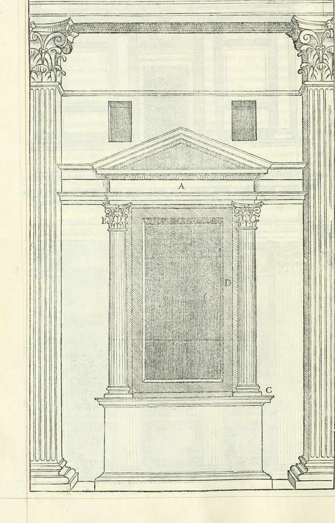 An illustration from Il terzo libro : nel qval si figvrano, e descrivono le antiqvita di Roma, e le altre che sono in Italia e fvori d'Italia ..., 1540, leaf 21