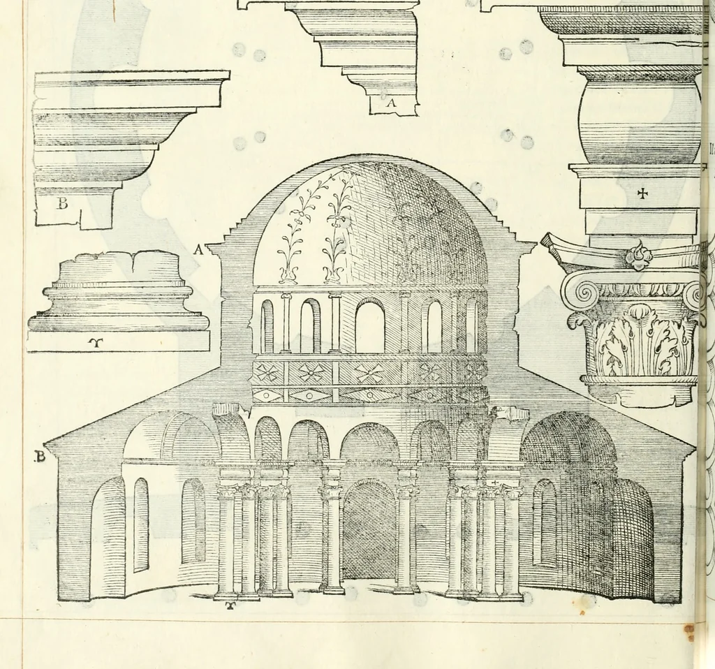 An illustration from Il terzo libro : nel qval si figvrano, e descrivono le antiqvita di Roma, e le altre che sono in Italia e fvori d'Italia ..., 1540, leaf 25