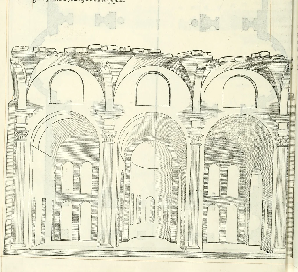 An illustration from Il terzo libro : nel qval si figvrano, e descrivono le antiqvita di Roma, e le altre che sono in Italia e fvori d'Italia ..., 1540, leaf 29