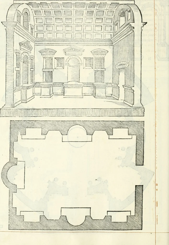 An illustration from Il terzo libro : nel qval si figvrano, e descrivono le antiqvita di Roma, e le altre che sono in Italia e fvori d'Italia ..., 1540, leaf 37
