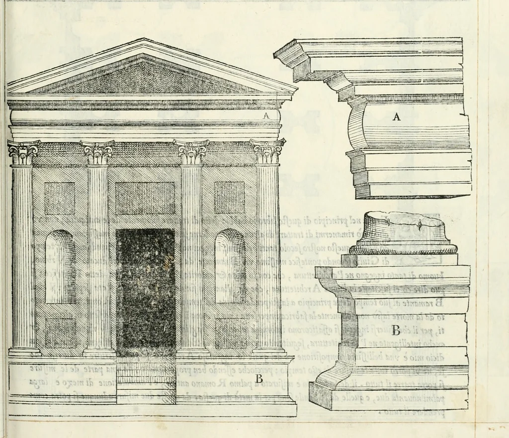 An illustration from Il terzo libro : nel qval si figvrano, e descrivono le antiqvita di Roma, e le altre che sono in Italia e fvori d'Italia ..., 1540, leaf 40