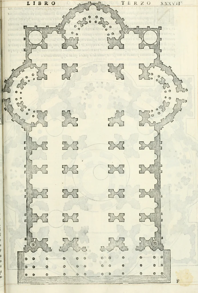 An illustration from Il terzo libro : nel qval si figvrano, e descrivono le antiqvita di Roma, e le altre che sono in Italia e fvori d'Italia ..., 1540, leaf 42