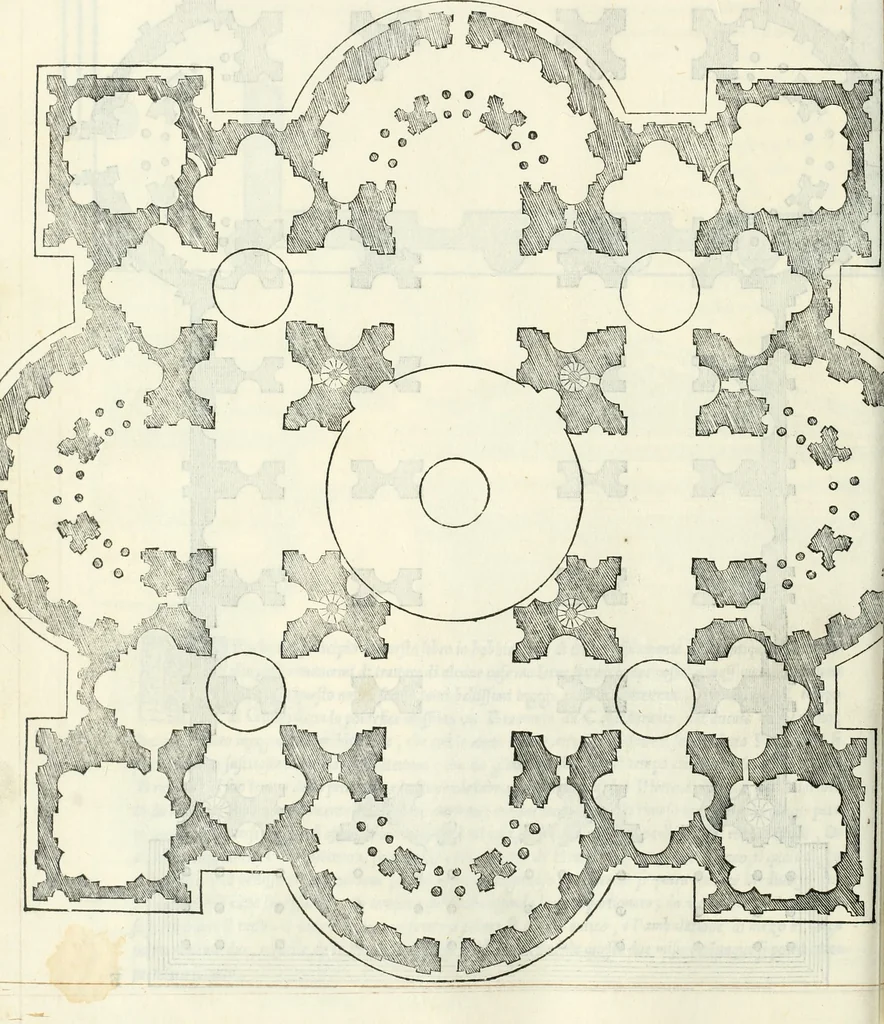 An illustration from Il terzo libro : nel qval si figvrano, e descrivono le antiqvita di Roma, e le altre che sono in Italia e fvori d'Italia ..., 1540, leaf 43