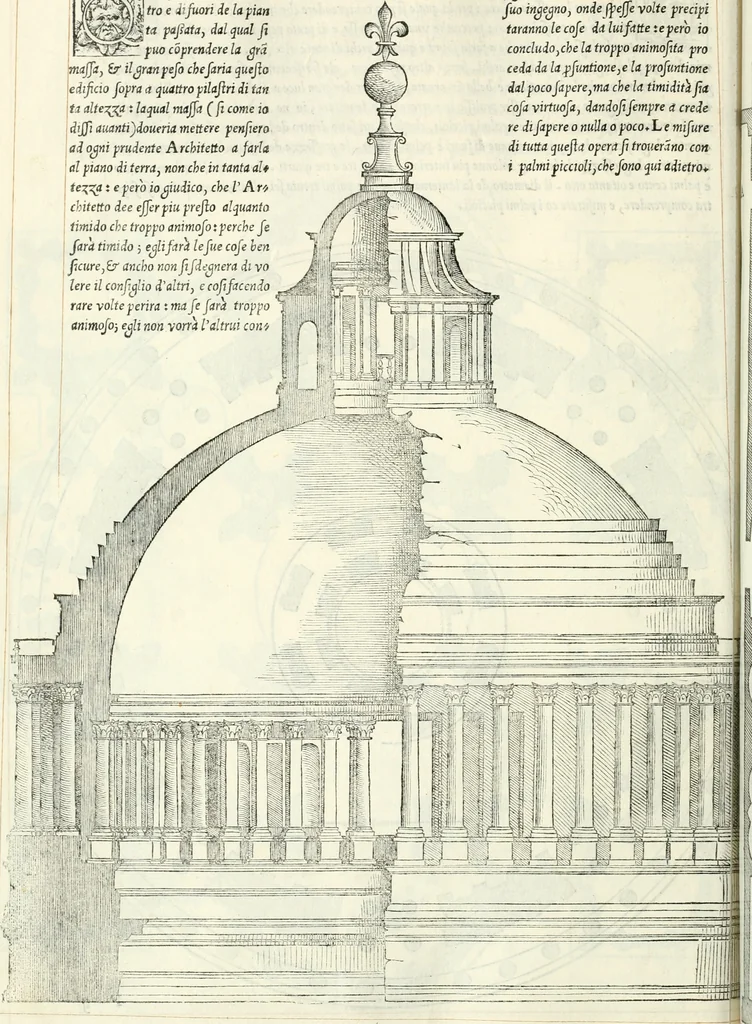 An illustration from Il terzo libro : nel qval si figvrano, e descrivono le antiqvita di Roma, e le altre che sono in Italia e fvori d'Italia ..., 1540, leaf 45
