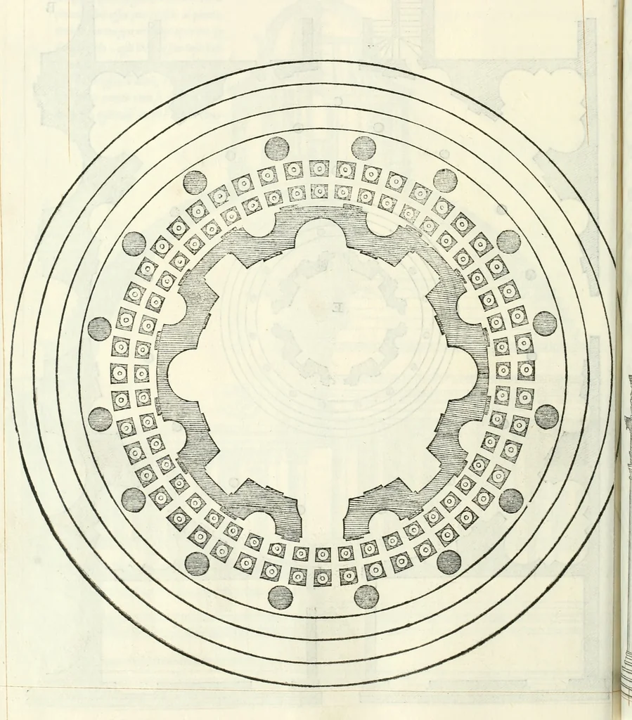 An illustration from Il terzo libro : nel qval si figvrano, e descrivono le antiqvita di Roma, e le altre che sono in Italia e fvori d'Italia ..., 1540, leaf 47