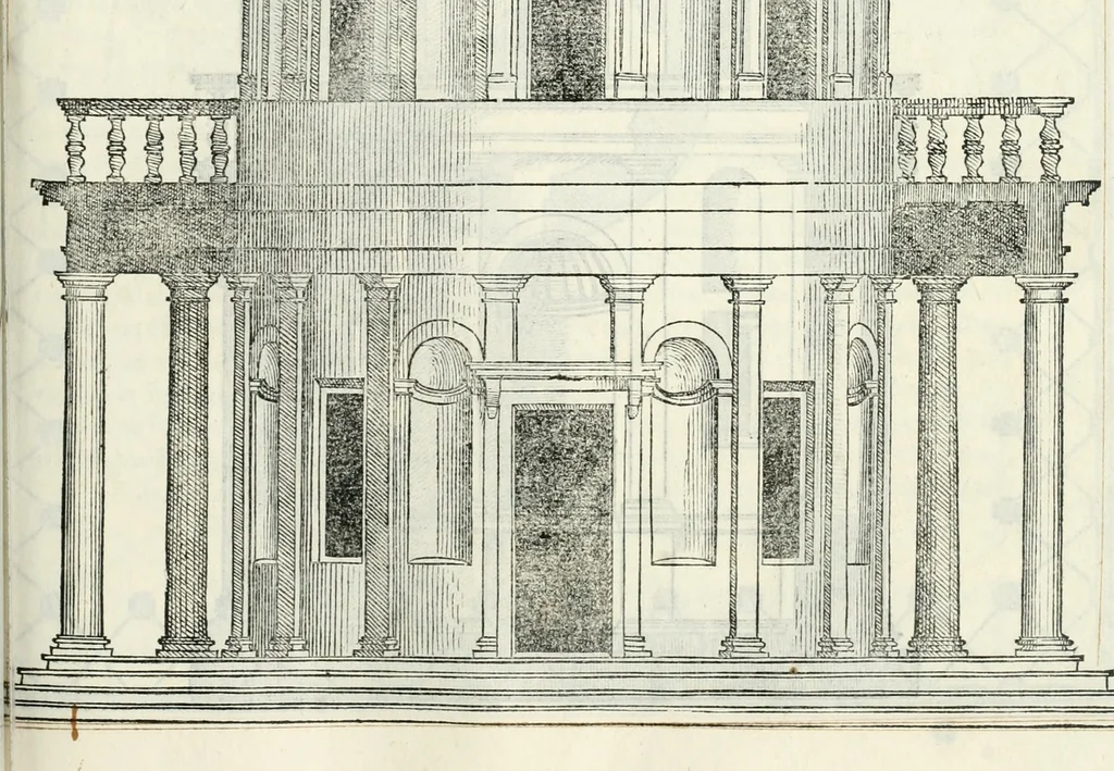 An illustration from Il terzo libro : nel qval si figvrano, e descrivono le antiqvita di Roma, e le altre che sono in Italia e fvori d'Italia ..., 1540, leaf 48