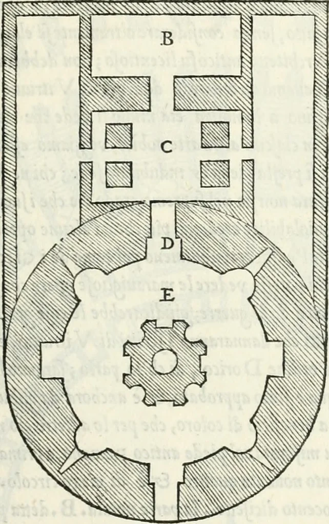An illustration from Il terzo libro : nel qval si figvrano, e descrivono le antiqvita di Roma, e le altre che sono in Italia e fvori d'Italia ..., 1540, leaf 50