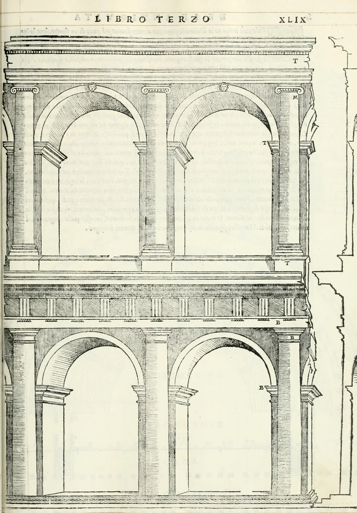 An illustration from Il terzo libro : nel qval si figvrano, e descrivono le antiqvita di Roma, e le altre che sono in Italia e fvori d'Italia ..., 1540, leaf 54
